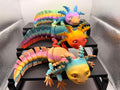 Rainbow Coloured Axolotl 3D Printed