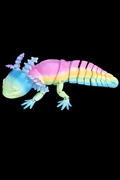 Rainbow Coloured Axolotl 3D Printed