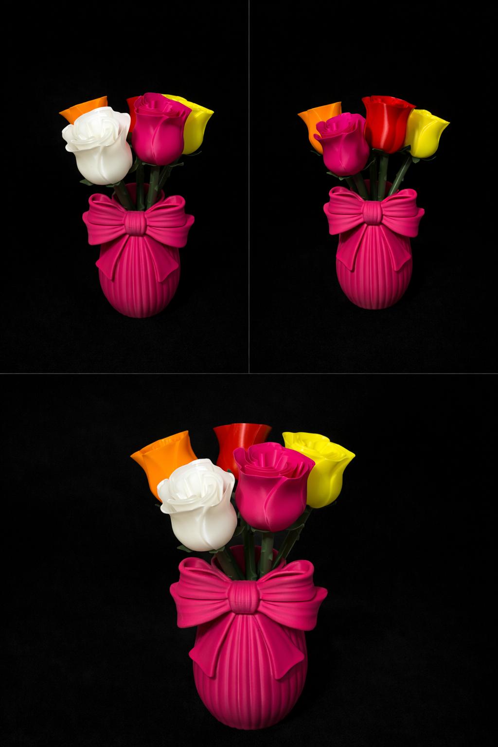 3D Printed Roses and Vase
