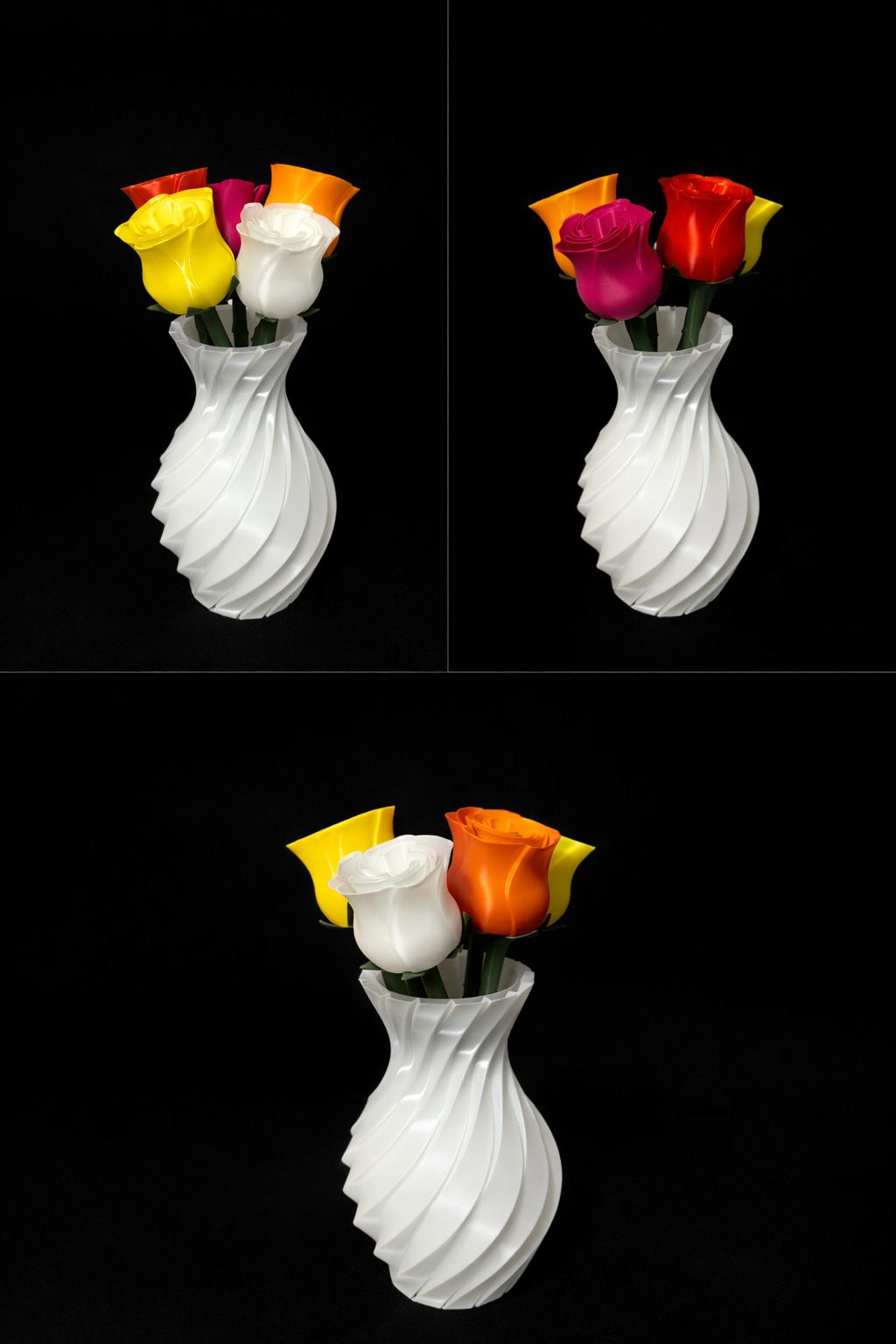 3D Printed Roses and Vase