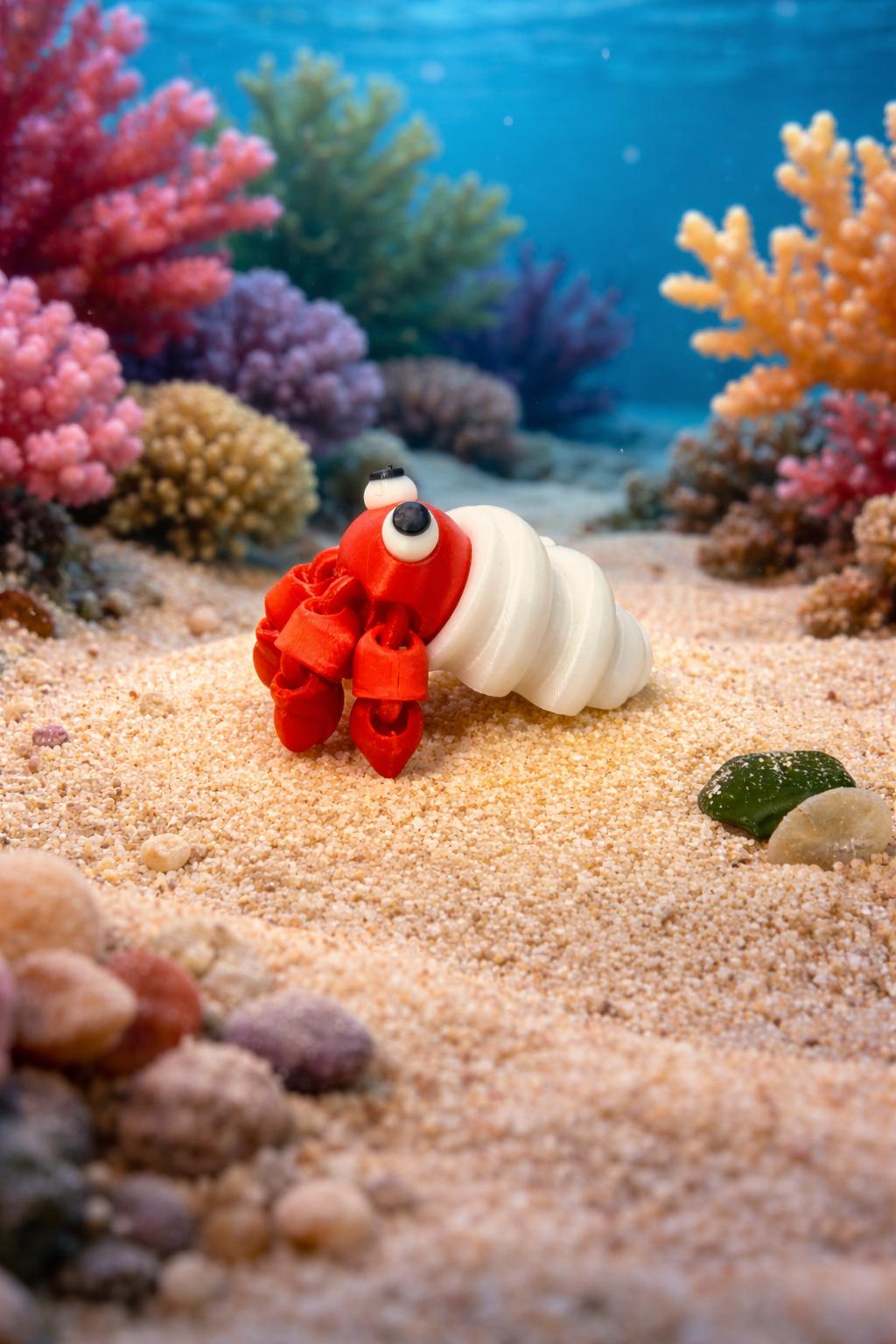 3D printed Articulated Marine Life Keyrings