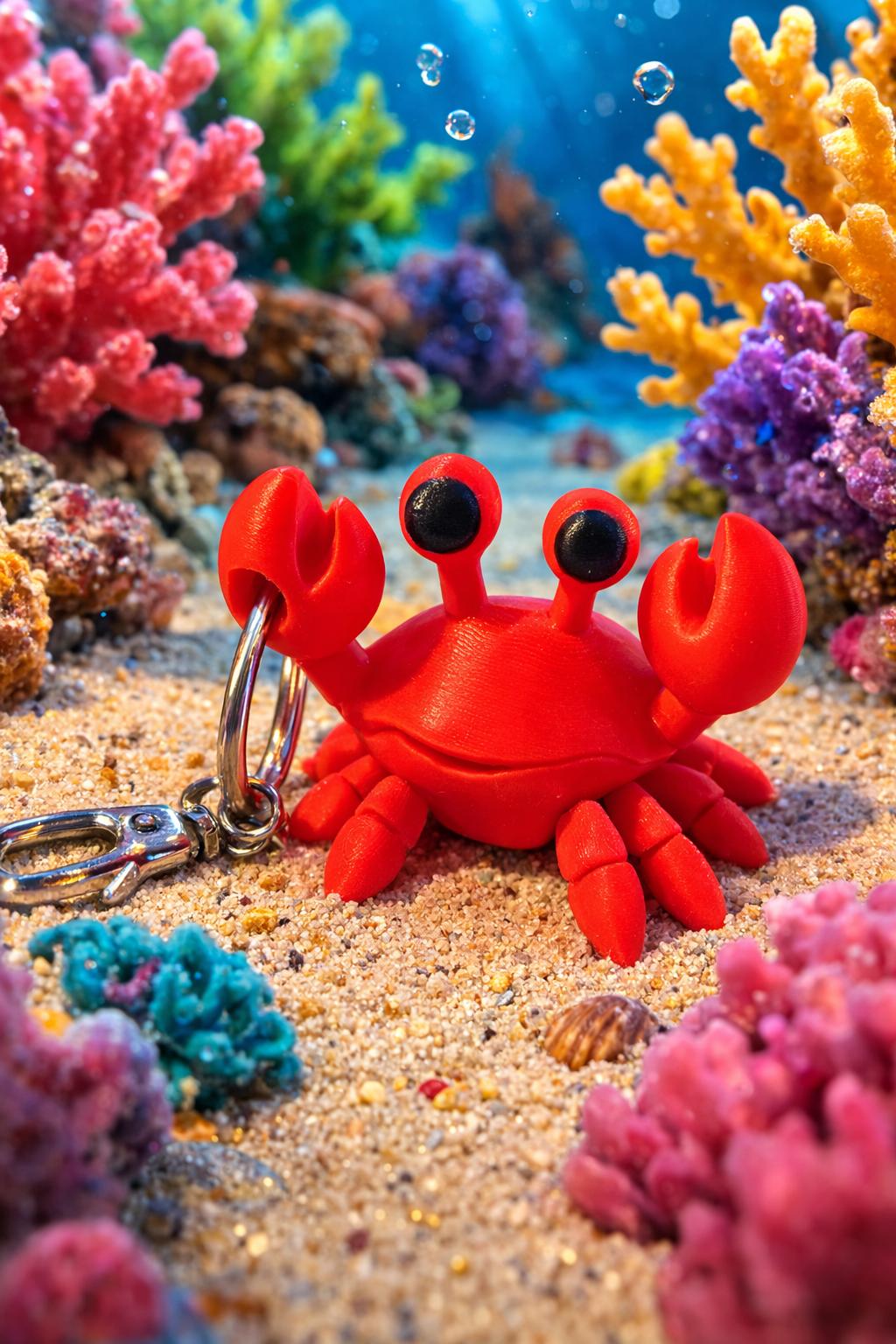 3D printed Articulated Marine Life Keyrings