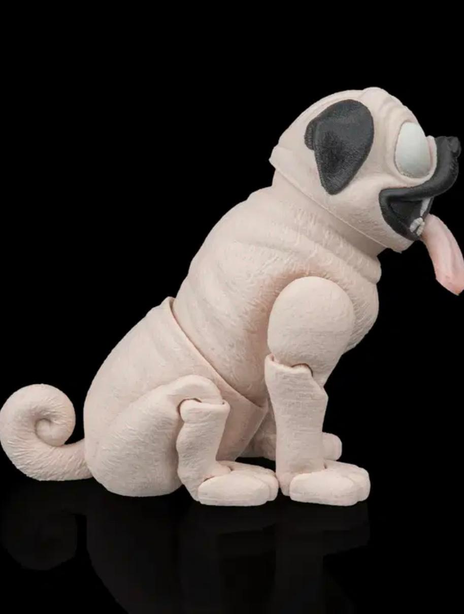 Articulated Pug With Cone