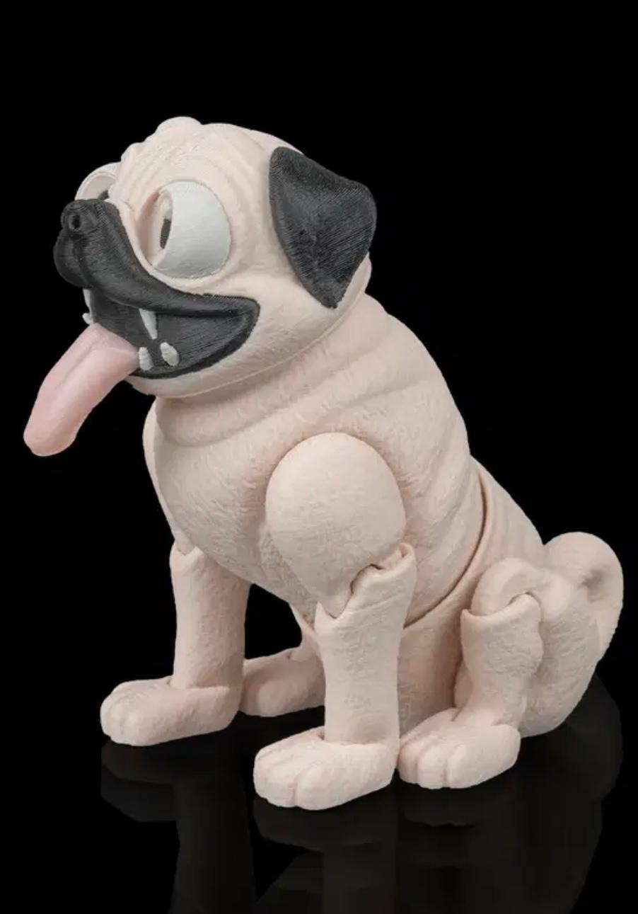 Articulated Pug With Cone
