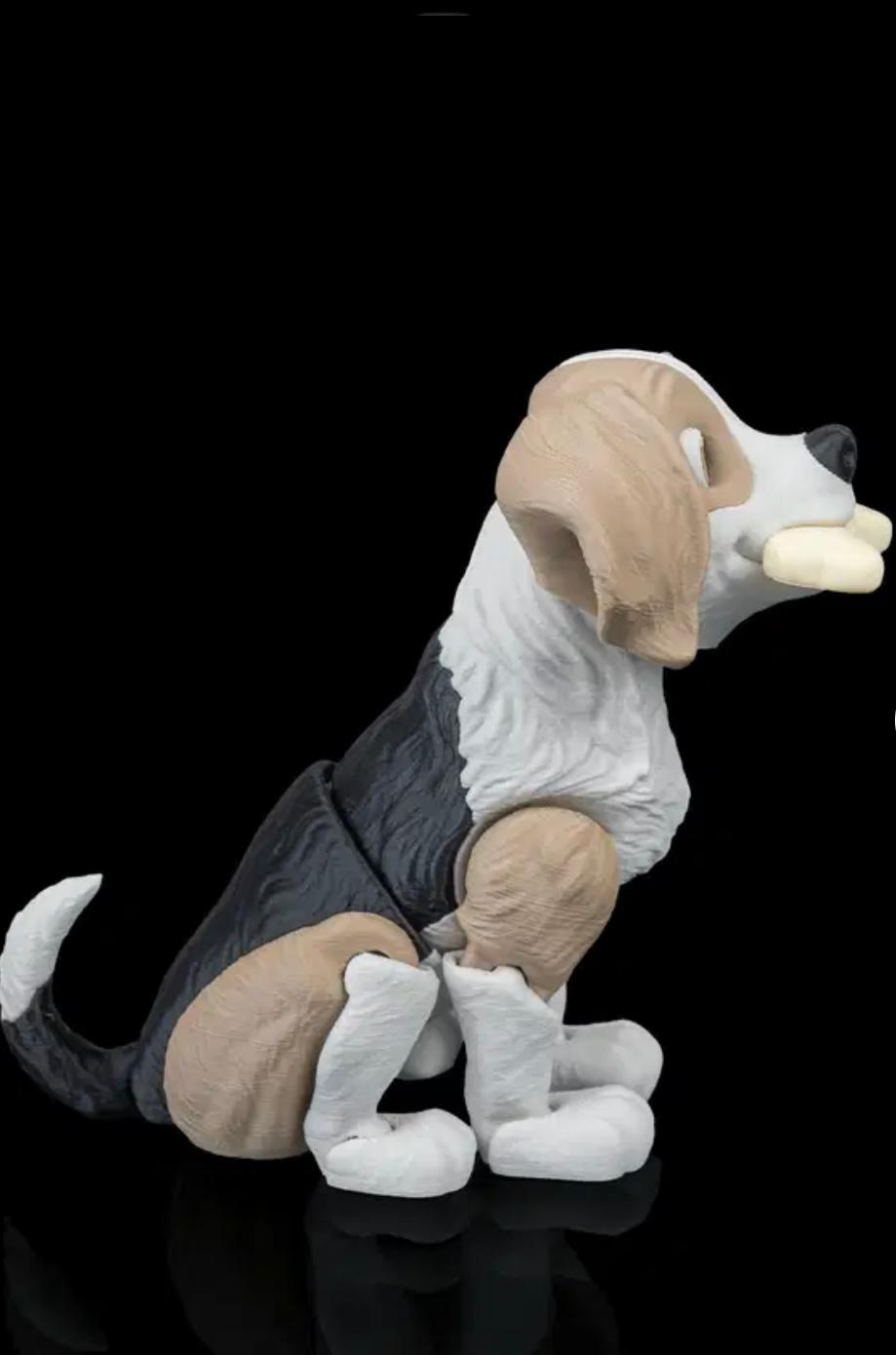 Articulated Beagle With Bone