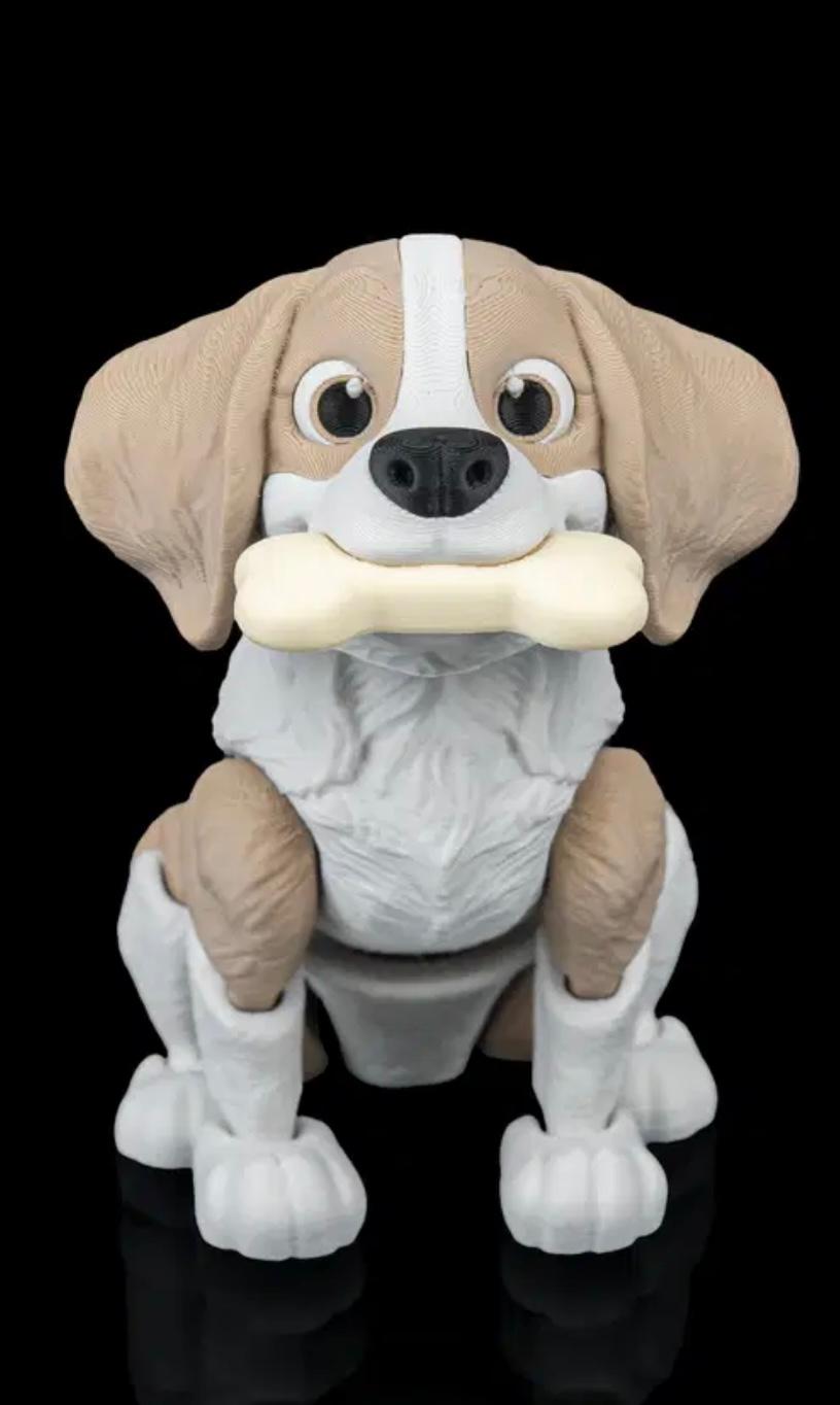 Articulated Beagle With Bone