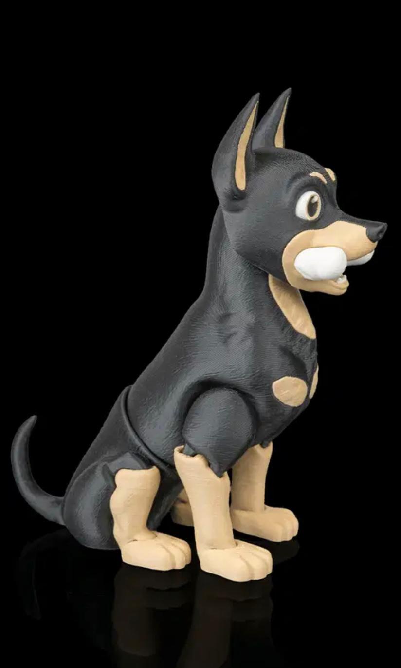Doberman Figure With Moving Parts