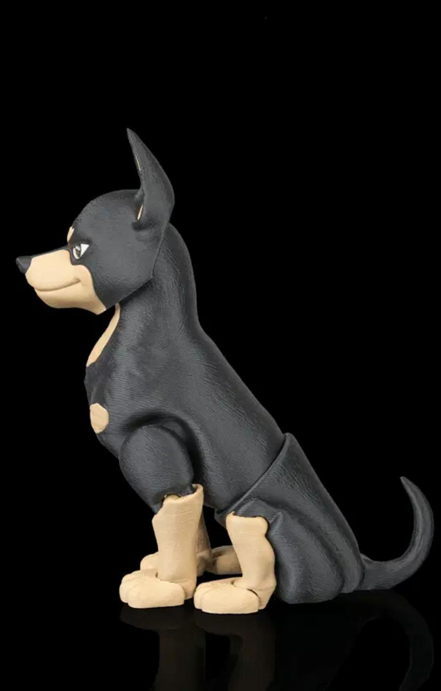 Doberman Figure With Moving Parts
