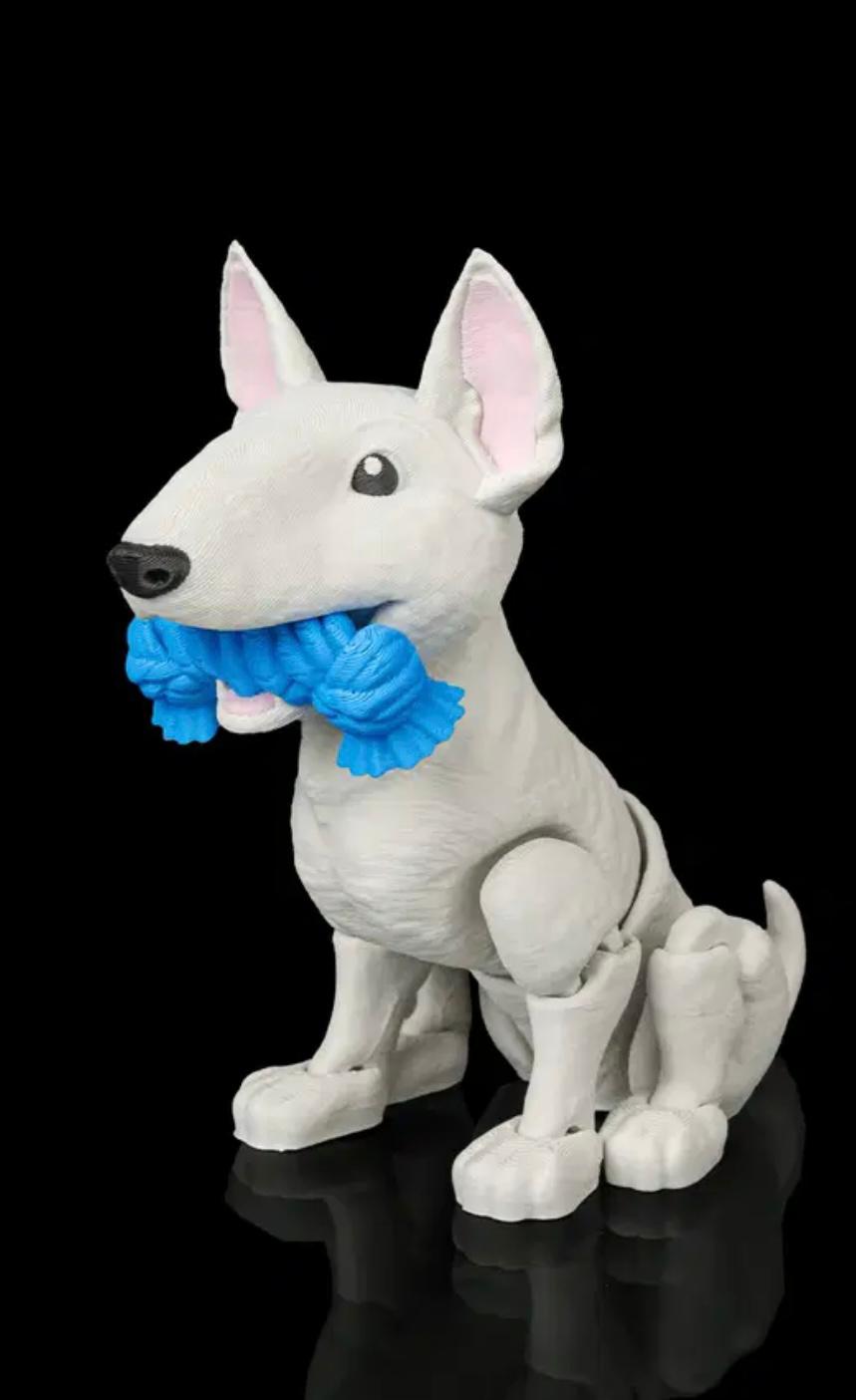 English Bull Terrier With Moving Parts