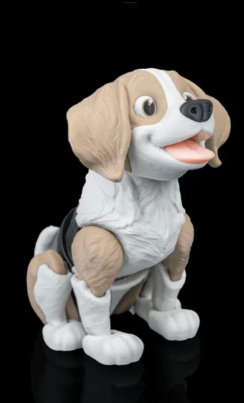 Articulated Beagle With Bone