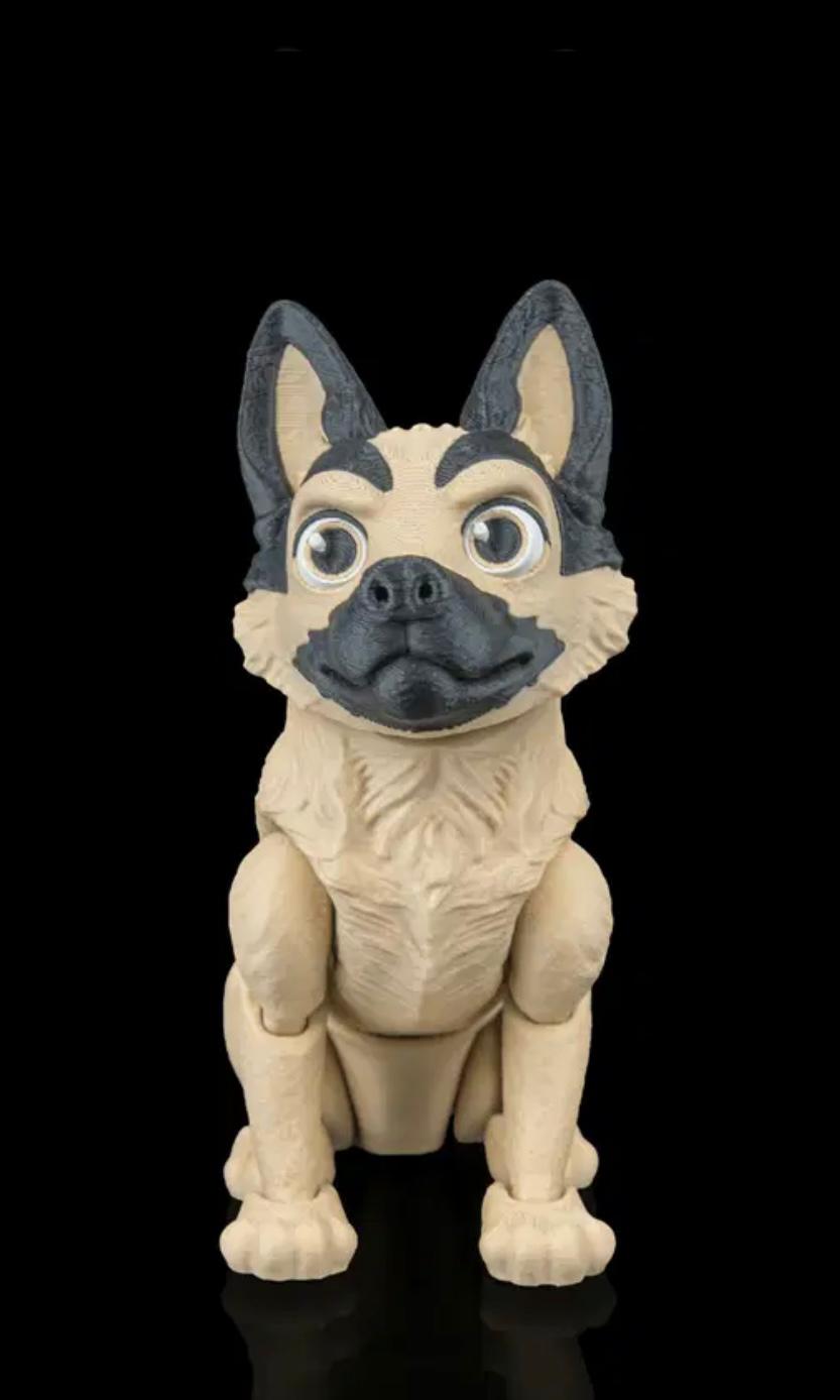 Articulated German Shepard With Chew Toy