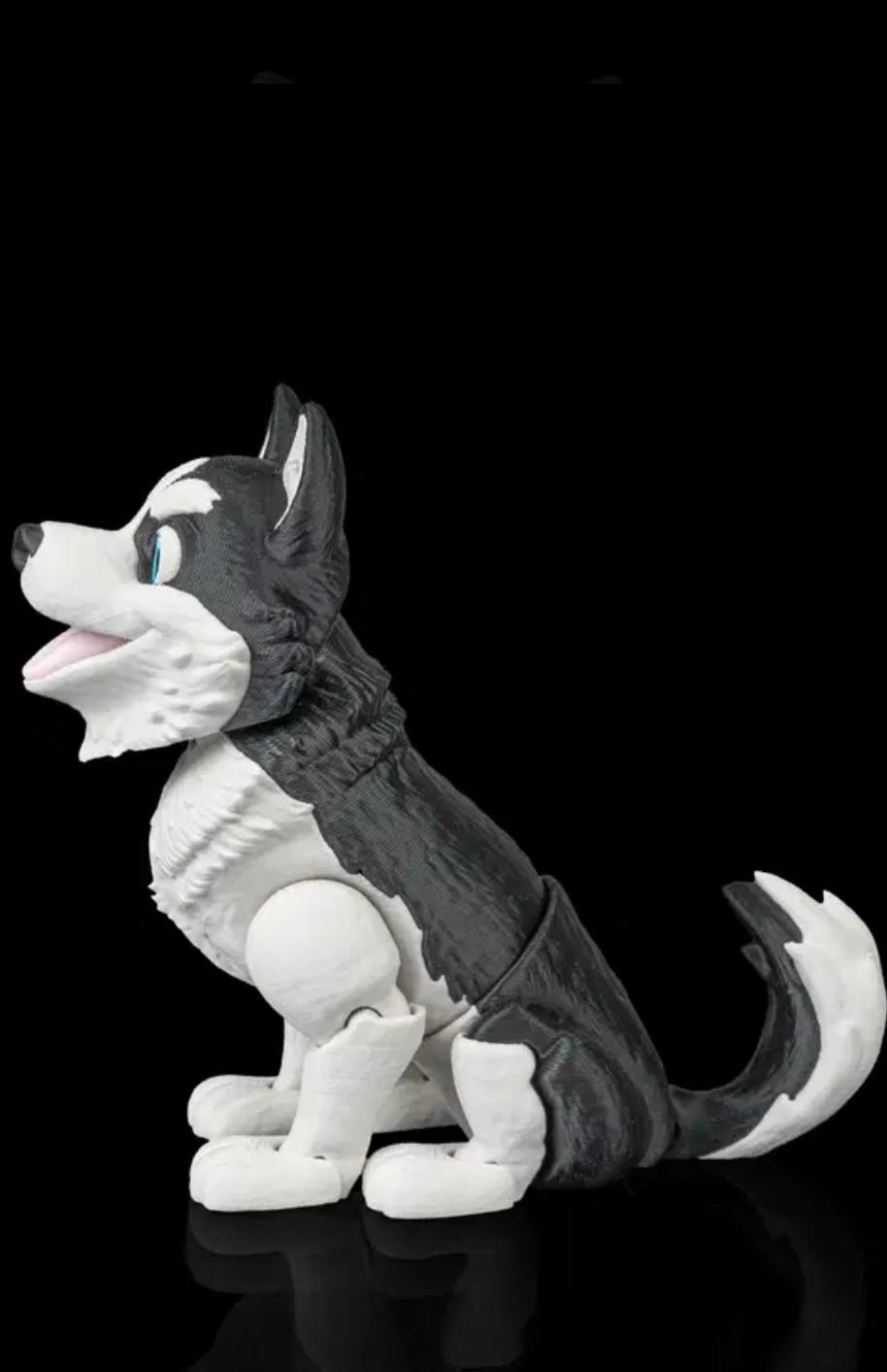 Articulated Husky Dog