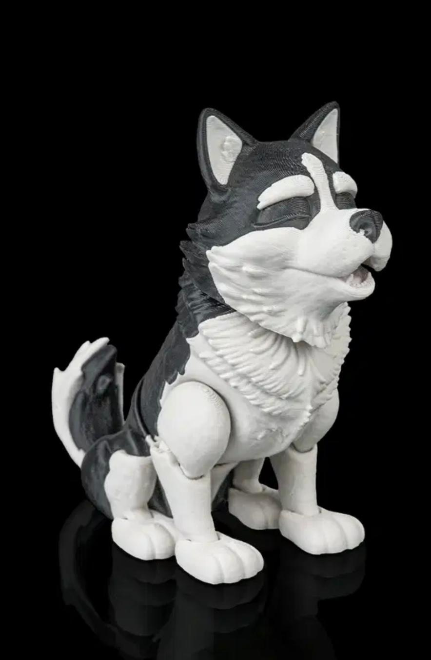 Articulated Husky Dog