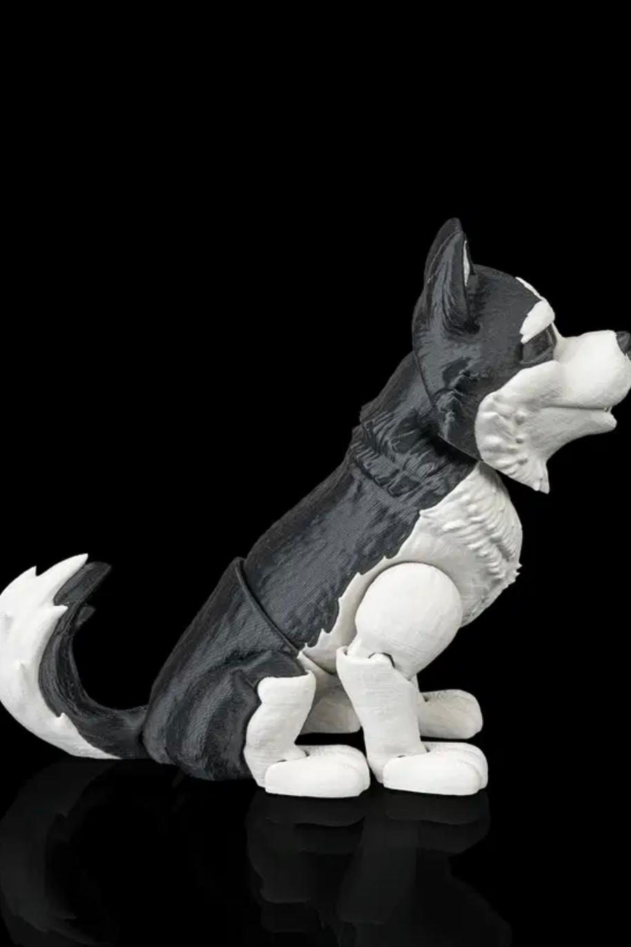 Articulated Husky Dog